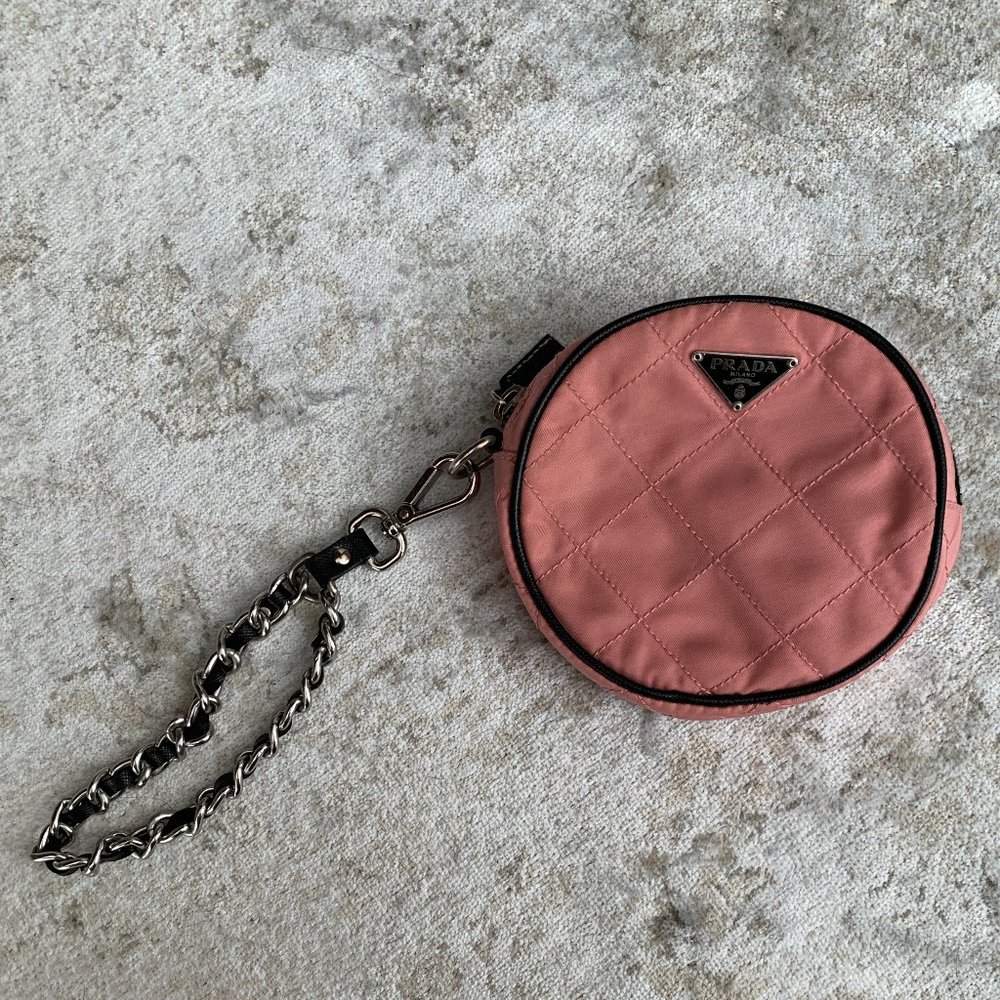 PRADA Pink Round Wristlet